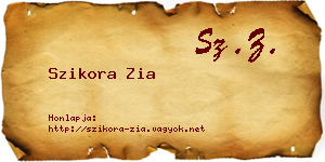 Szikora Zia névjegykártya